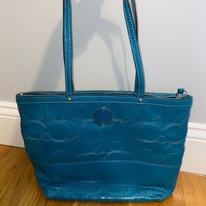 Teal Coach Bag, Good Condition!